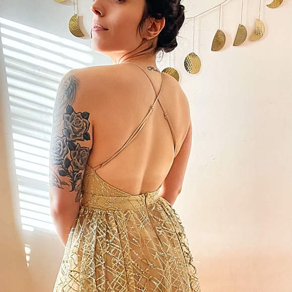 Gold Sparkle Dress - Picture 2 of 4